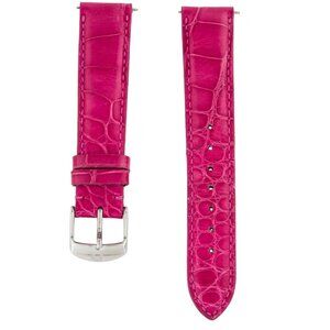MICHELE 18mm Bright Pink Genuine Alligator Watch Strap